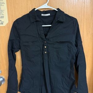 Active USA Black Casual Button-Down Shirt